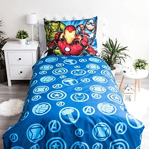 Housse de couette Hulk, Captain America - Avengers - bleu 140x200 cm variant 1 