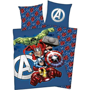 Housse de couette Avengers bleu 140x200 cm