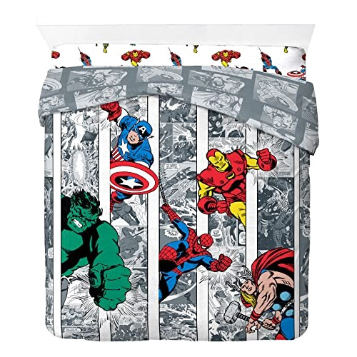 Housse de couette Hulk, Captain America, Iron man, Thor - Avengers - multicolore - 200x200 cm variant 0 