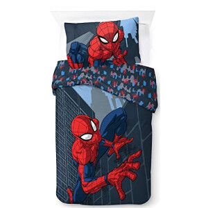 Housse de couette Spider-man bleu - spiderman 90x190 cm 140x200 cm