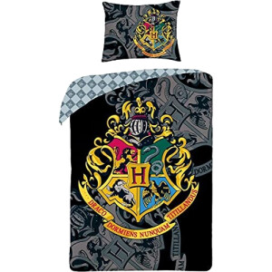 Housse de couette Hermione Granger, Poufsouffle, Hogwarts - Harry Potter - multicolore 140x200 cm