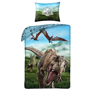 Housse de couette Jurassic Park multicolore 140x200 cm