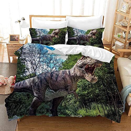 Housse de couette Jurassic Park dinosaure 140x200 cm 200x200 cm 220x240 cm