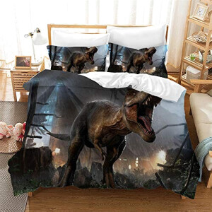 Housse de couette Jurassic Park dinosaure 140x200 cm 200x200 cm 220x240 cm