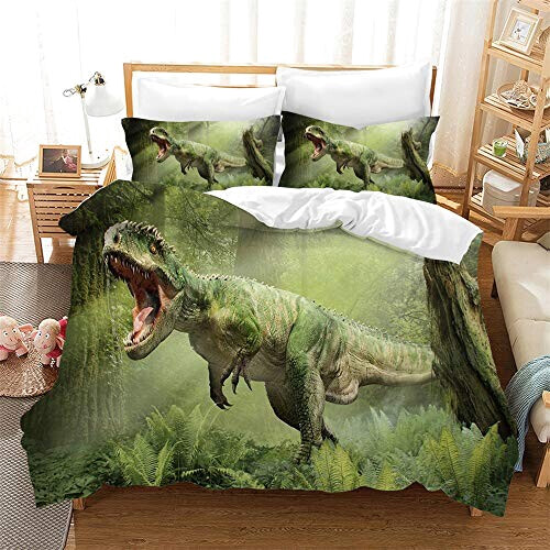 Housse de couette Jurassic Park dinosaure 140x200 cm 200x200 cm 220x240 cm