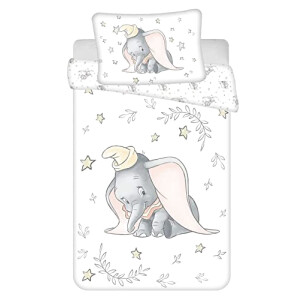 Housse de couette Dumbo blanc 100x135 cm