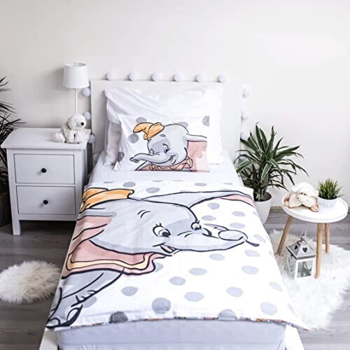 Housse de couette Dumbo blanc 100x135 cm