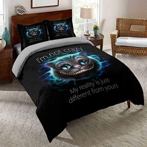 Housse de couette Alice au pays des merveilles chester 140x200 cm 220x240 cm