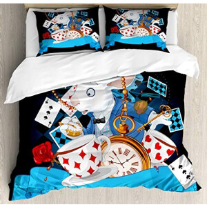 Housse de couette Alice au pays des merveilles multicolore 200x200 cm