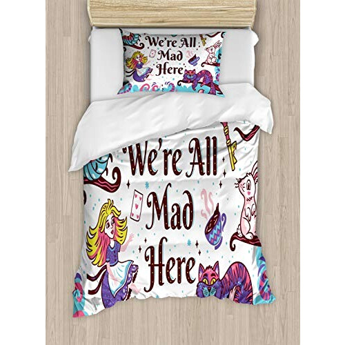 Housse de couette Alice au pays des merveilles multicolore