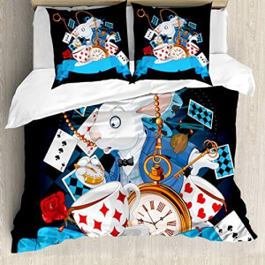Housse de couette Alice au pays des merveilles multicolore 155x220 cm