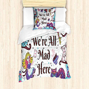 Housse de couette Alice au pays des merveilles multicolore 135x200 cm