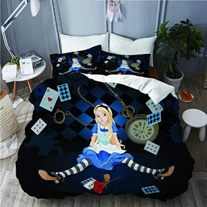 Housse de couette Alice au pays des merveilles multicolore 200x200 cm