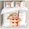 Housse de couette Alice au pays des merveilles Écrue brun pâle rouge 200x200 cm - miniature