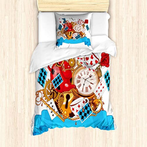 Housse de couette Alice au pays des merveilles multicolore 135x200 cm