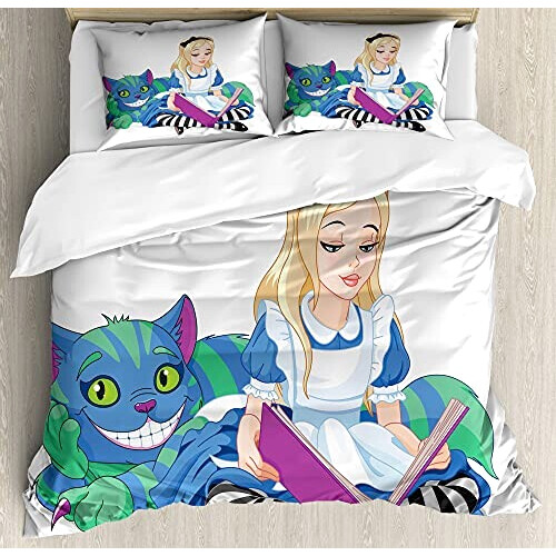 Housse de couette Alice au pays des merveilles multicolore
