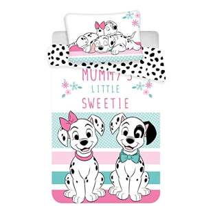Housse de couette Les 101 dalmatiens multicolore 100x135 cm