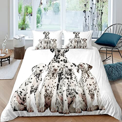 Housse de couette Les 101 dalmatiens dalmatiens 140x200 cm