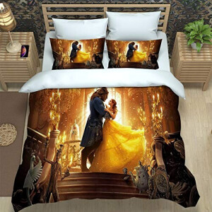 Housse de couette La belle et la bête multicolore 140x200 cm