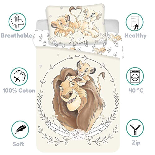 Housse de couette Mufasa, Simba - Le roi lion - multicolore 100x135 cm variant 1 