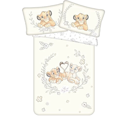 Housse de couette Nala, Simba - Le roi lion - beige 100x135 cm