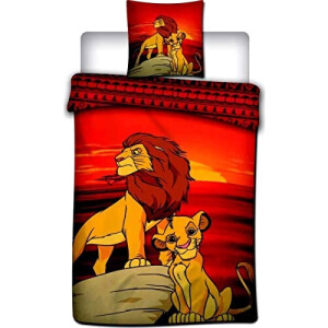 Housse de couette Le roi lion rouge 140x200 cm