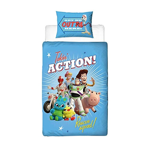 Housse de couette Buzz l’Eclair, Woody - Toy story - bleu