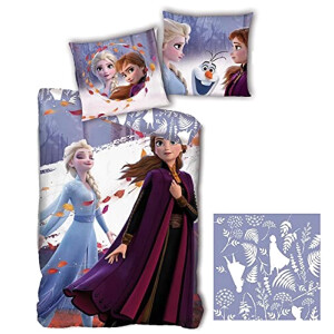 Housse de couette Anna, Elsa - La reine des neiges - violet 140x200 cm