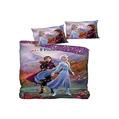 Housse de couette La reine des neiges rose 140x200 cm