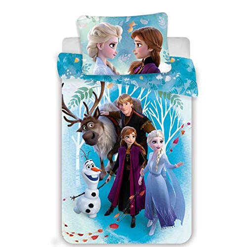 Housse de couette Anna, Elsa - La reine des neiges - multicolore 100x135 cm