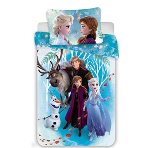 Housse de couette Anna, Elsa - La reine des neiges - multicolore 100x135 cm