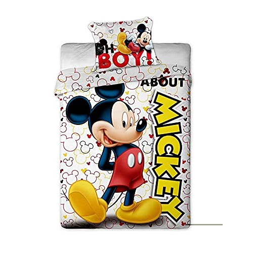 Housse de couette Mickey beige 140x200 cm
