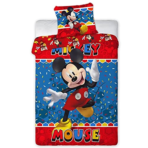 Housse de couette Mickey mouse 90x190 cm 140x200 cm