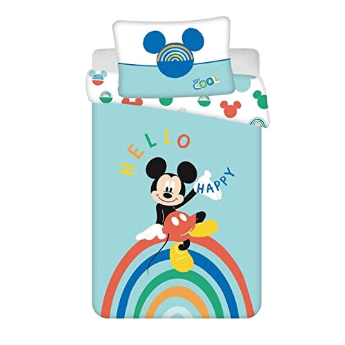 Housse de couette Mickey bleu 100x135 cm