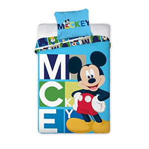 Housse de couette Mickey bleu 140x200 cm
