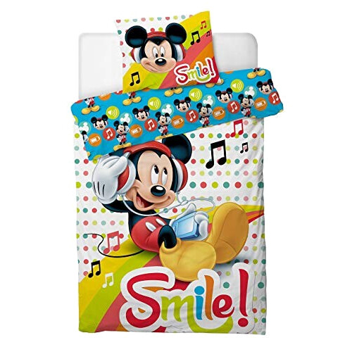 Housse de couette Mickey multicolore 140x200 cm