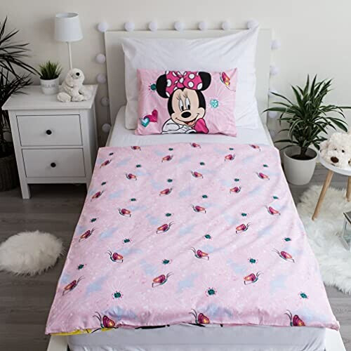 Housse de couette Minnie rose bonbon 100x135 cm variant 1 