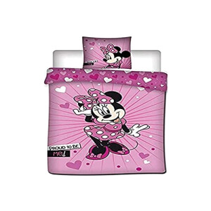 Housse de couette Minnie couleur canneberge 140x200 cm