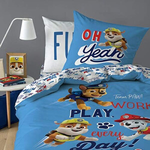 Housse de couette Pat patrouille bleu 140x200 cm