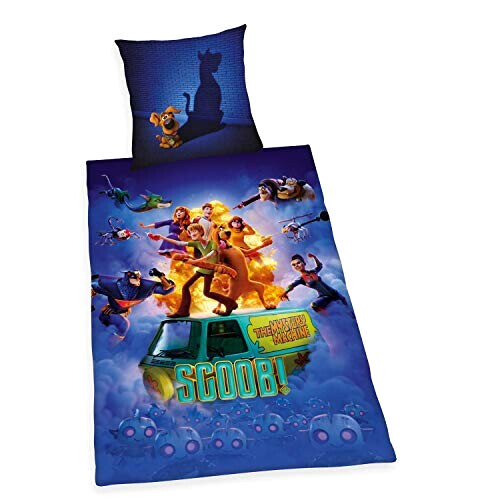 Housse de couette Scooby-Doo bleu 140x200 cm