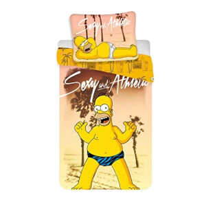 Housse de couette Homer Simpson - Simpsons - jaune