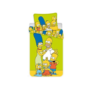 Housse de couette Simpsons vert 140x200 cm