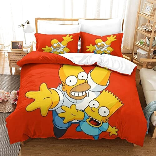 Housse de couette Simpsons the family- 135x200 cm 200x200 cm 220x240 cm