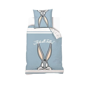 Housse de couette Bugs Bunny bleu 140x200 cm