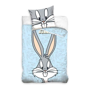Housse de couette Bugs Bunny bleu 100x135 cm