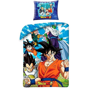 Housse de couette Vegeta, Goku, Cell - Dragon Ball - multicolore 140x200 cm