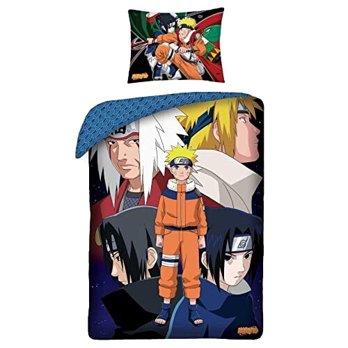 Housse de couette Naruto bleu 140x200 cm
