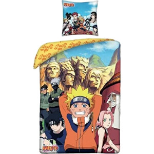 Housse de couette Naruto multicolore 140x200 cm
