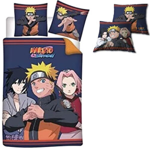 Housse de couette Naruto multicolore 140x200 cm