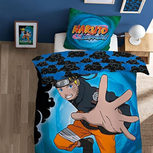 Housse de couette Naruto bleu 140x200 cm